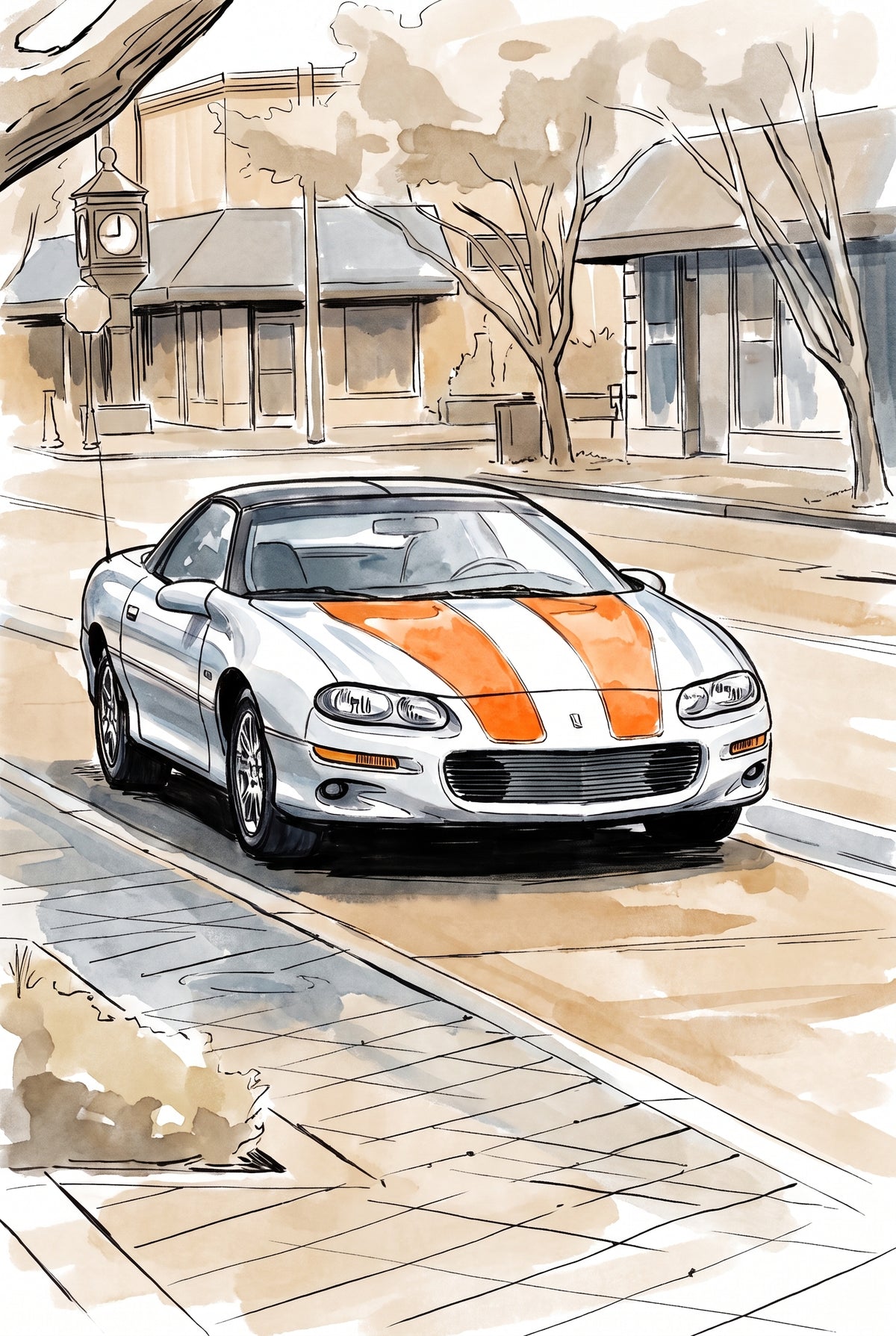 Ink & Wash Style- Cars