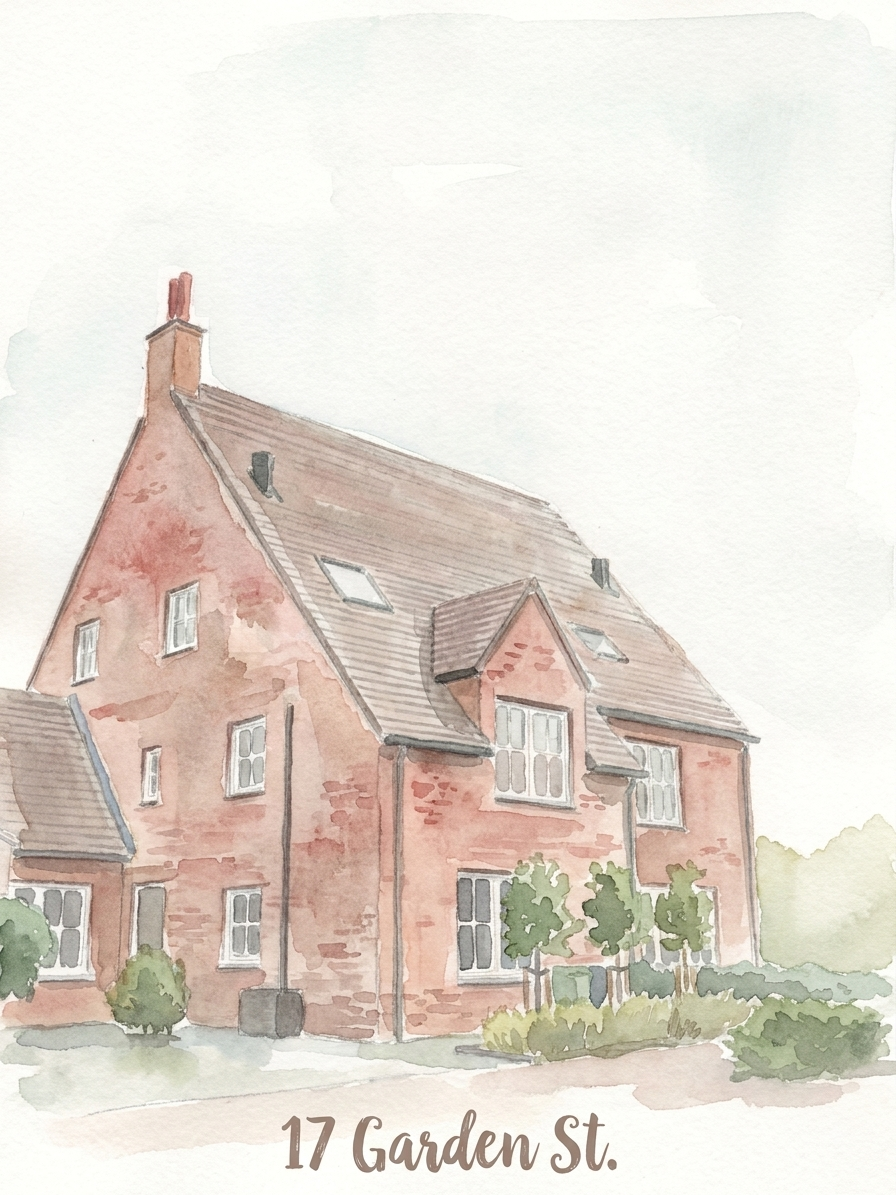 Watercolour Style- Houses