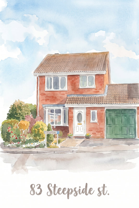 Watercolour Style- Houses